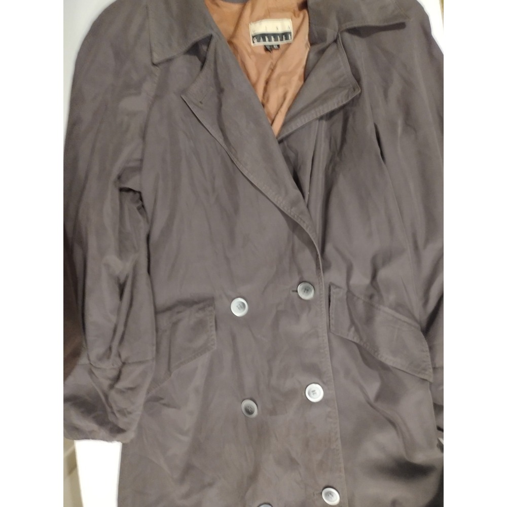 Gina Gabriel Extra Small Trench Coat Gray Belted Utility Coat